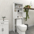 Over-the-toilet Bathroom Storage with 2-doors - 9.06 x 24.80 x 69.69