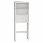 Over-the-toilet Bathroom Storage with 2-doors - 9.06 x 24.80 x 69.69