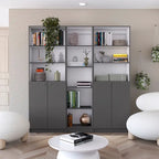 Kenyon 67 Wide 5-Shelf Double Cabinet Bookcase Set of 3