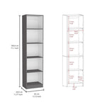 67 Wide 5-Shelf Double Cabinet Bookcase Set of 3