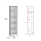 67 Wide 5-Shelf Double Cabinet Bookcase Set of 3