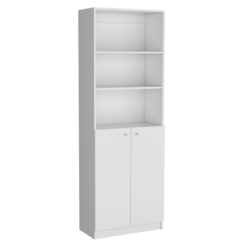 67 Wide 5-Shelf Double Cabinet Bookcase Set of 3