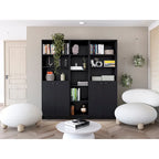 67 Wide 5-Shelf Double Cabinet Bookcase Set of 3