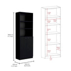 67 Wide 5-Shelf Double Cabinet Bookcase Set of 3