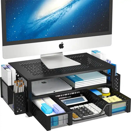 2 Tier Metal Monitor Stand
