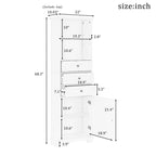 Modern White Storage Cabinet with 3 Drawers and Adjustable Shelves for Bathroom, Kitchen and Living Room