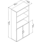 5 Shelf Bookcase with Doors by