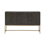 Brown/Gold Accent Cabinet - 58W x 16D x 37H