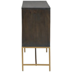 Brown/Gold Accent Cabinet - 58W x 16D x 37H
