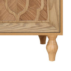 Carved Flower Door Large Storage Cabinet