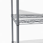 5 Tier Steel Heavy Duty Adjustable Shelves with Wheels and Feet