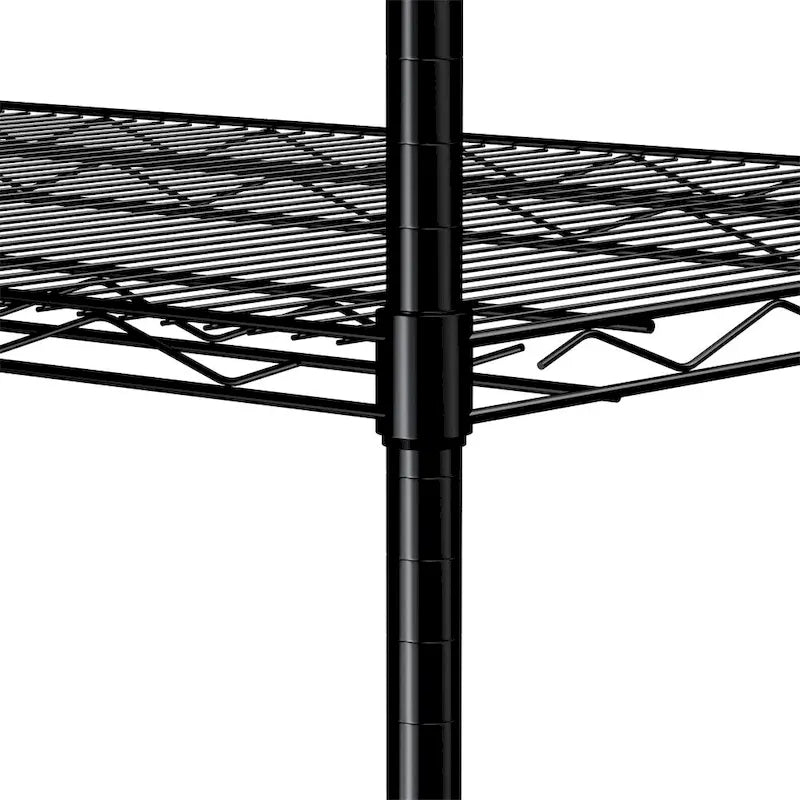 5 Tier Steel Heavy Duty Adjustable Shelves with Wheels and Feet