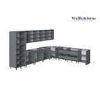 Kitchen Natural Teak & Black Color Base Size 13Ft Wide - 156x127