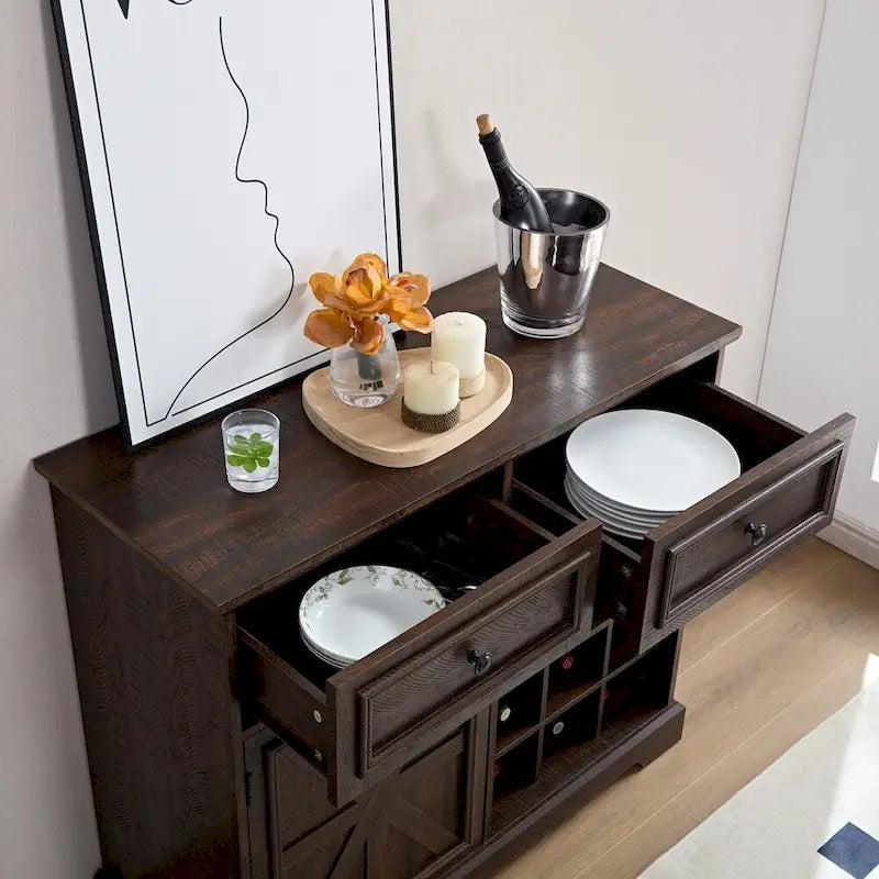 Buffet Cabinet with Storage Sideboard with 2 Drawers