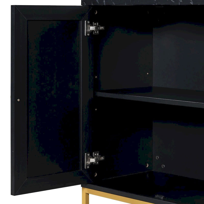 Sideboard with Extra Large Storage Space with Metal Handles and Support Legs for Living Room and Dining Room
