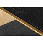 Black Ash & Brushed Brass Modern Buffet