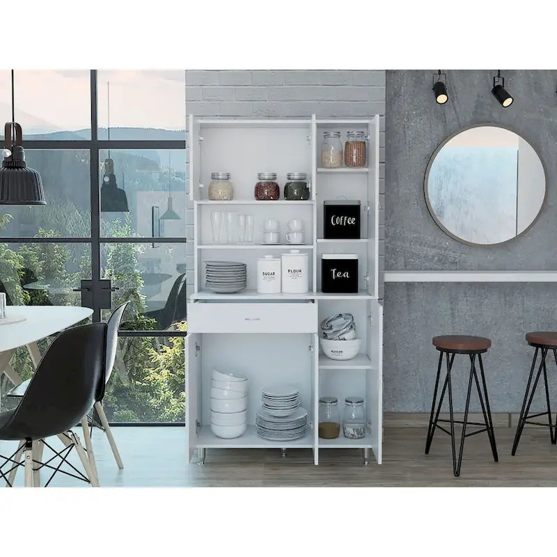 Kitchen Pantry for Kitchen, Dining Room,Living Room, White