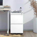 2-Drawer Metal Mobile File Cabinet with Lock