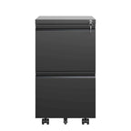 2-Drawer Metal Mobile File Cabinet with Lock
