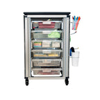 Modular Classroom Storage Cabinet - 4 stacked modules with 24 small bins - N/A
