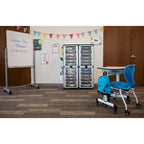Modular Classroom Storage Cabinet - 4 stacked modules with 24 small bins - N/A