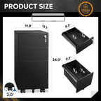 3 Drawer Vertical File Cabinet