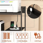 Printer Stand with Wheels Large Printer Stand with Storage for Office and Home - 34 x 20 x 4.5 inches