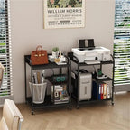 Printer Stand with Wheels Large Printer Stand with Storage for Office and Home - 34 x 20 x 4.5 inches