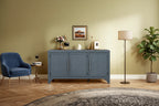 Storage Cabinet Sideboard with MDF+Pine veneer , Adjustable Shelves, Suitable for Living Rooms, Entrance and Study Rooms