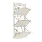 3 Pocket Farmhouse Wood Hanging Wall File Holder