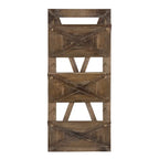 3 Pocket Farmhouse Wood Hanging Wall File Holder