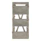 3 Pocket Farmhouse Wood Hanging Wall File Holder