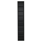 8-Tier Media Tower Rack, Slim Storage Cabinet with Adjustable Shelves