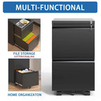 2 Drawer Metal Mobile File Cabinet with Lock for Hanging Legal/Letter/A4 Size