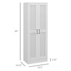 69 Tall Storage Cabinet with Adjustable Shelves and Soft Close Doors
