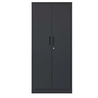 72H Metal Lockable Storage Cabinet with Doors and 4 Shelves