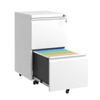 2 Drawer Metal Mobile File Cabinet,Rolling File Cabinet with Lock