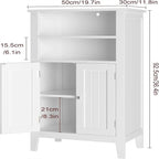 Cabinet with 2 Doors and Adjustbale Shelf - 11.8D x 19.7W x 36.4H