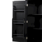 Bathroom Storage Cabinet with Doors and Drawer, Multiple Storage Space, Adjustable Shelf, Black