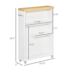 Bathroom Cabinet with Wheels Storage Organizer