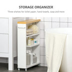 Bathroom Cabinet with Wheels Storage Organizer