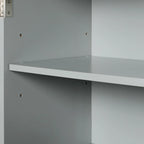 Wide Bathroom Storage Cabinet Freestanding Storage Cabinet with Two Drawers and Adjustable Shelf MDF Board with Painted Finish