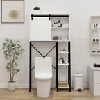 Over The Toilet Storage Cabinet, Bathroom Shelves Over Toilet with Sliding Barn Door